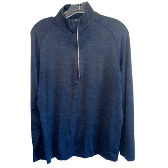 Lululemon Metal Vent Tech 1/2 Zip Navy Sz Medium - Picture 1 of 11